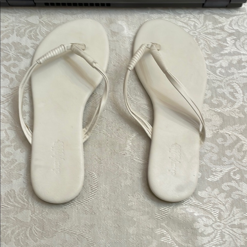 White Flip Flops